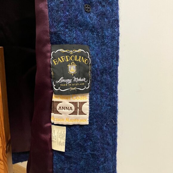 Bardolino Luxury Mohair Wool Coat Variegated Blue Vintage Anna Collection - Picture 8 of 12
